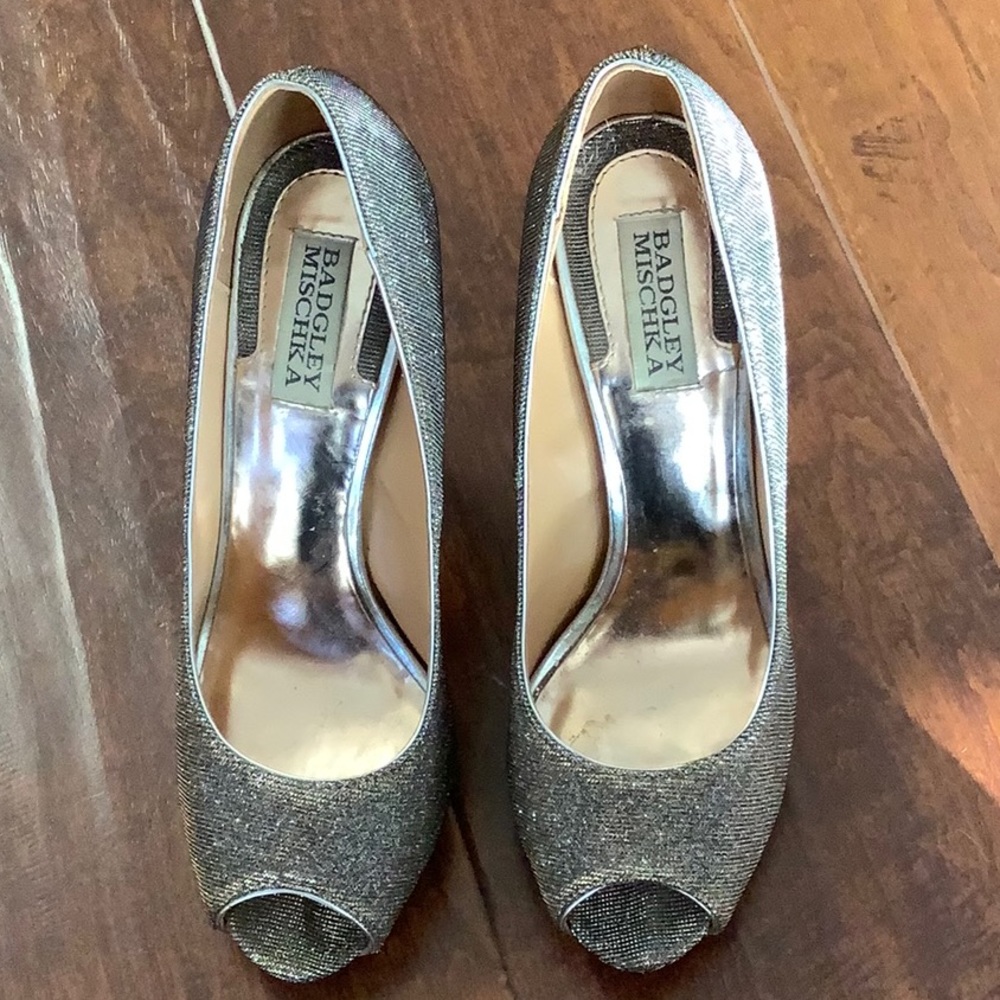 Badgley Mischka Kassidy II Sparkly Peep Toe Pumps
